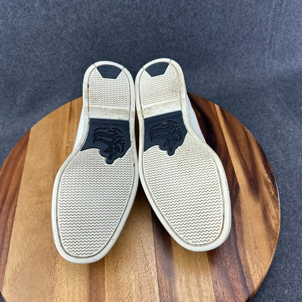GH Bass White Leather Boat Shoes Mens Size 10M Heritage Collection T 049